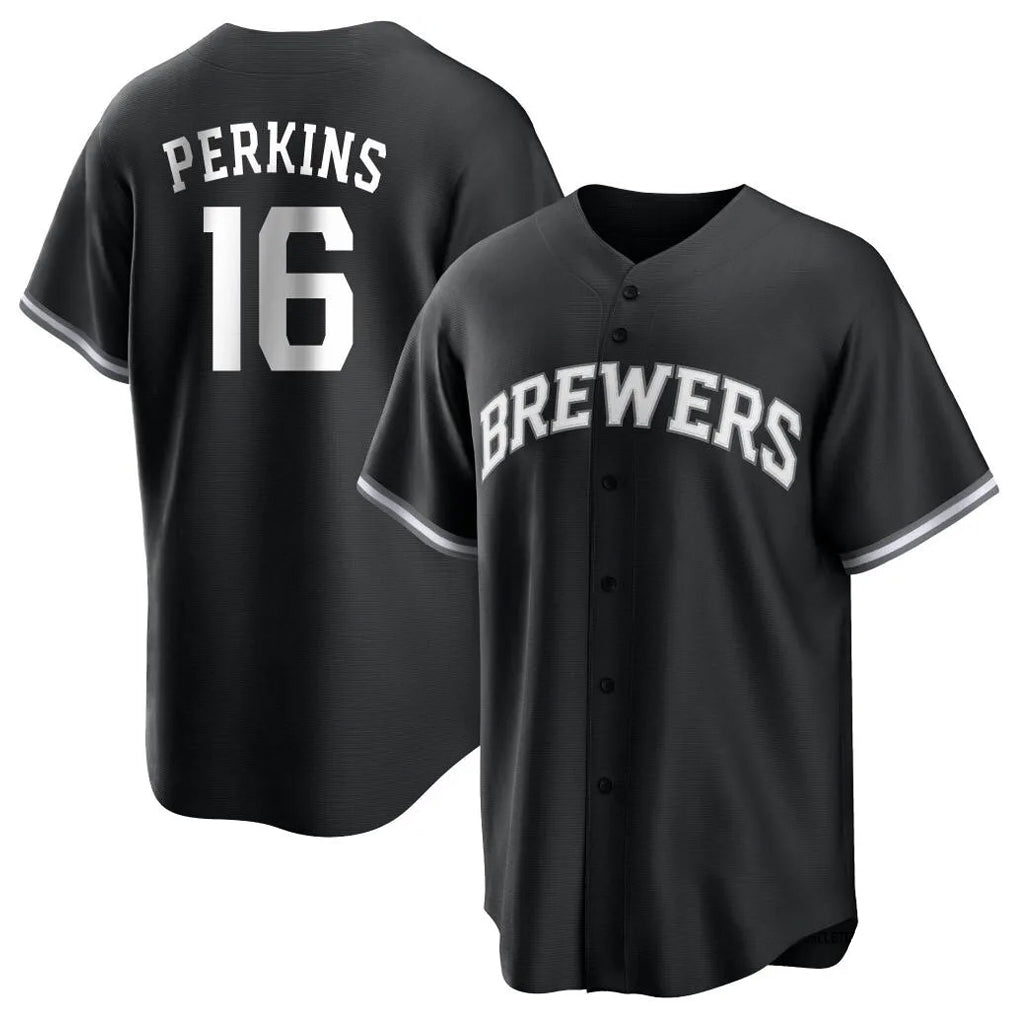 M.Brewers #16 Blake Perkins Player Black Game Home Hdoa Stitched Jerseys