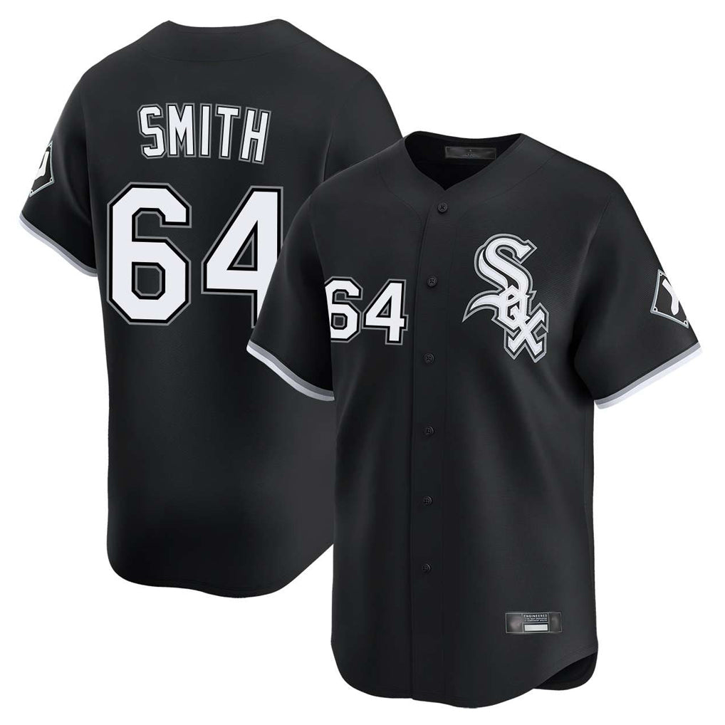C.White Sox #64 Shane Smith Player Black Limited Home Hdoa Stitched Jerseys
