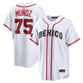 S.Mariners #75 Andres Munoz Player White 2026 World Classic Home Limited Hdoa Stitched Jerseys
