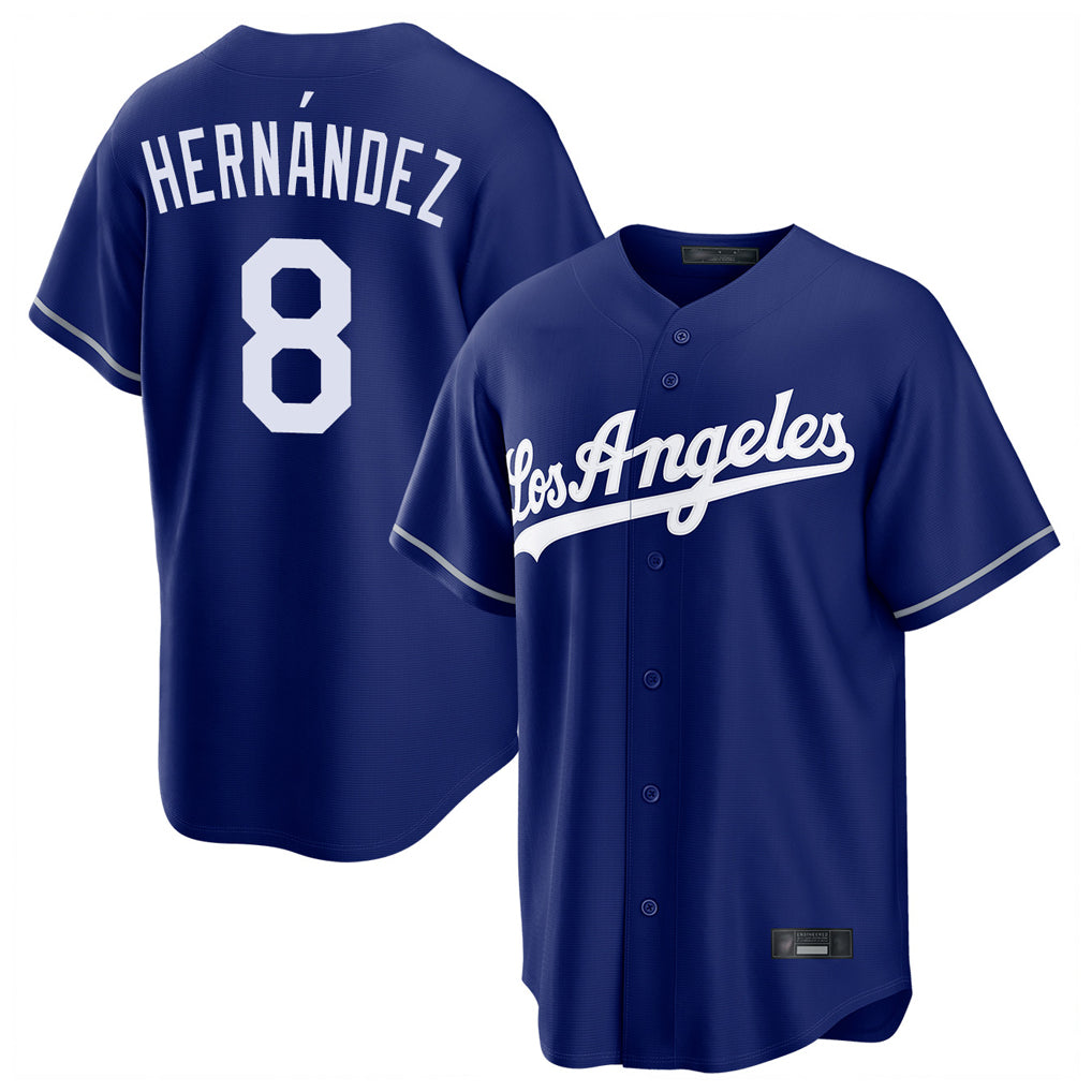 LA.Dodgers #8 Enrique Hern¨¢ndez Player Royal Game Hdoa Stitched Jerseys