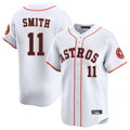 H.Astros #11 Cam Smith Player White Home Limited Hdoa Stitched Jerseys