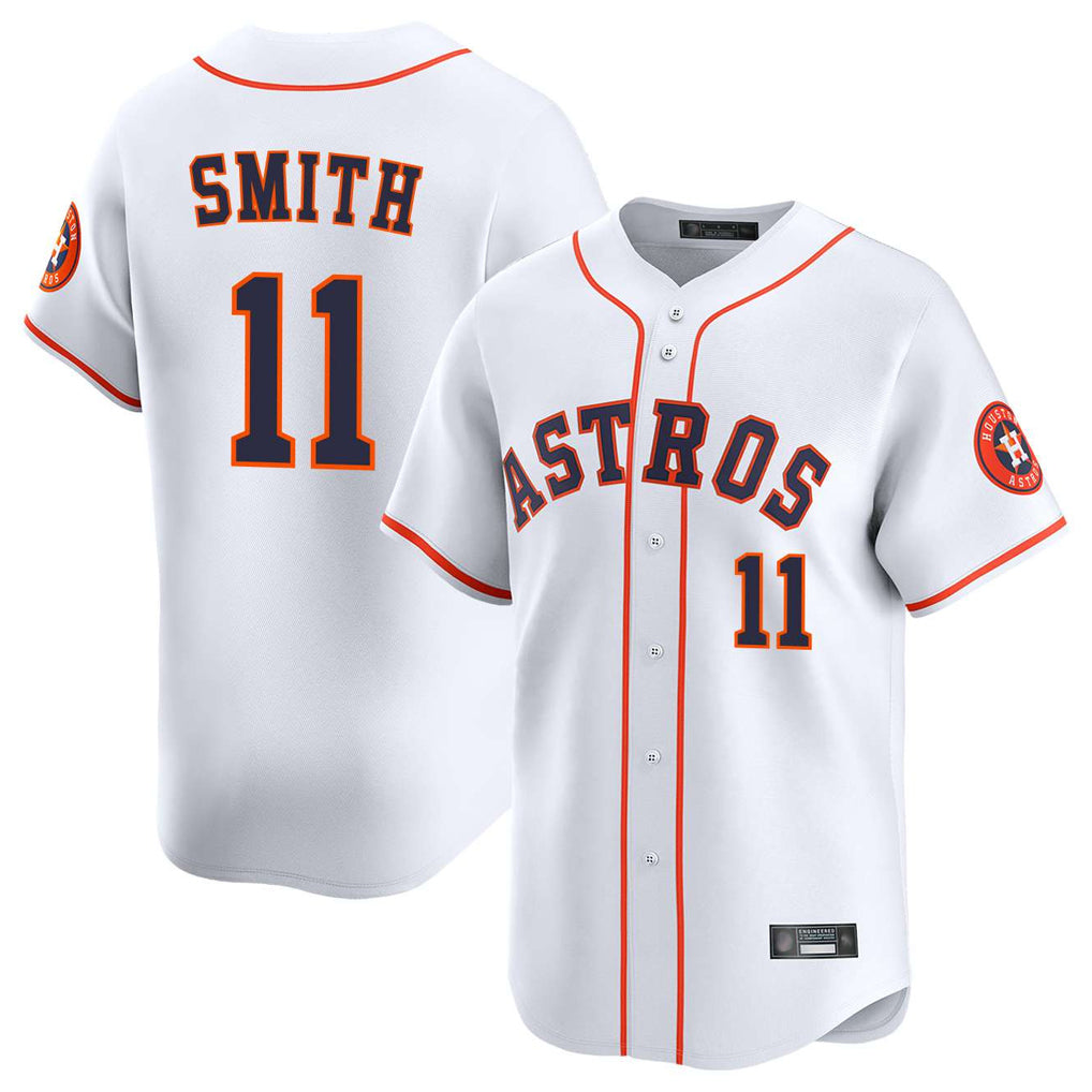 H.Astros #11 Cam Smith Player White Home Limited Hdoa Stitched Jerseys
