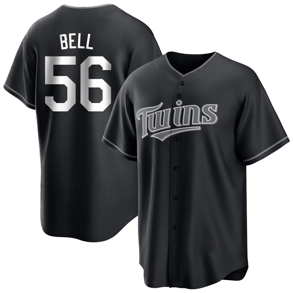 M.Twins #56 Josh Bell Player Black Home Game Hdoa Stitched Jerseys