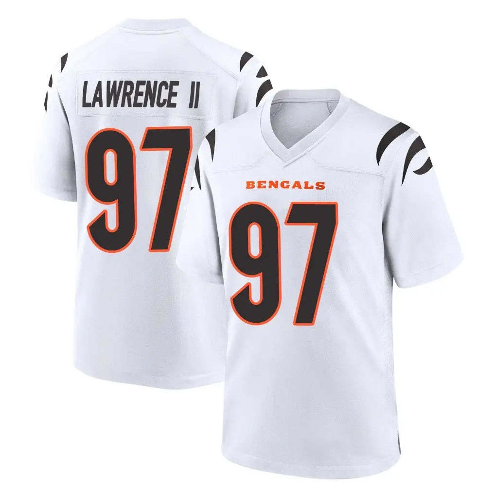 C.Bengals #97 Dexter Lawrence II Player White Home Game Hdoa Stitched Jerseys