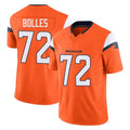D.Broncos #72 Garett Bolles Player Orange Vapor F.U.S.E. Limited Home Game Hdoa Stitched Jerseys