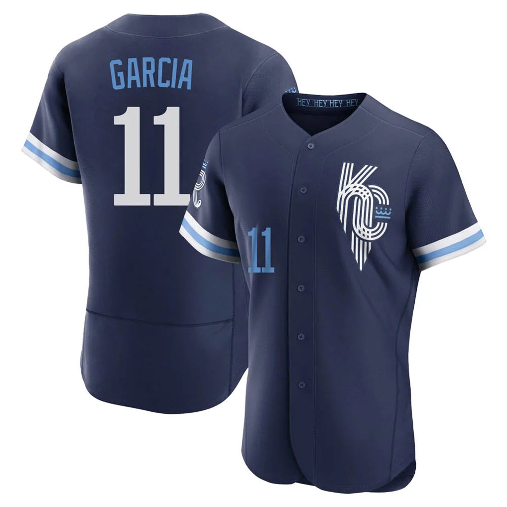 KC.Royals #11 Maikel Garcia Player Navy City Connect Limited Elite Home Hdoa Stitched Jerseys