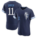 KC.Royals #11 Maikel Garcia Player Navy City Connect Limited Elite Home Hdoa Stitched Jerseys
