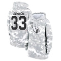 A.Cardinals #33 Trey Benson Player Arctic Camo Salute to Service Hoodies Hdoa Stitched Jerseys