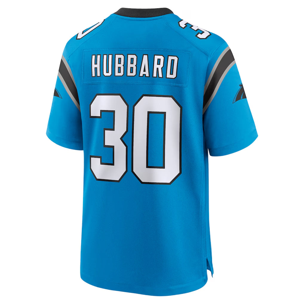 C.Panthers #30 Chuba Hubbard Player Blue Home Game Hdoa Stitched Jerseys