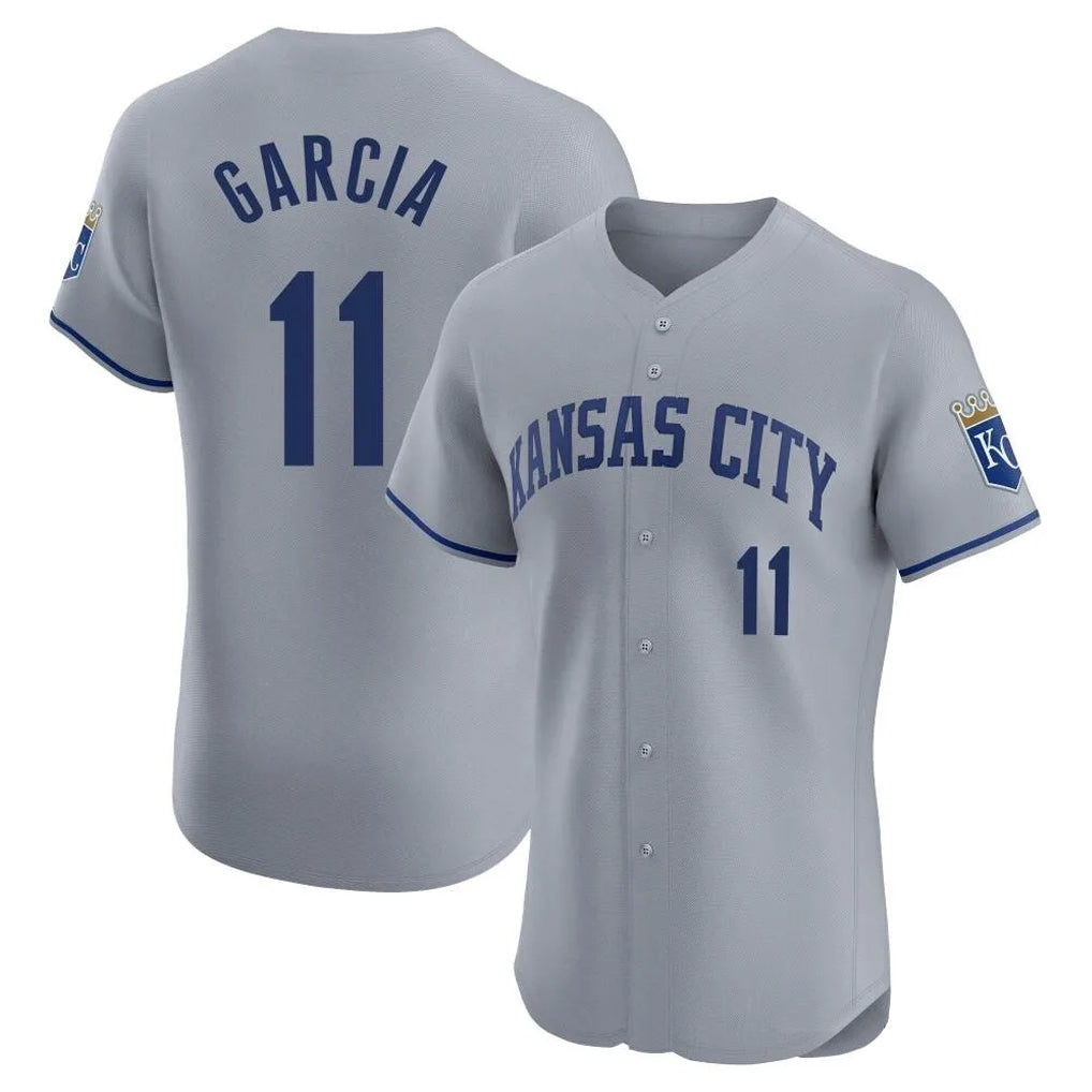 KC.Royals #11 Maikel Garcia Player Gray Limited Elite Home Hdoa Stitched Jerseys