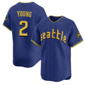 S.Mariners #2 Cole Young Player Royal City Connect Home Limited Hdoa Stitched Jerseys