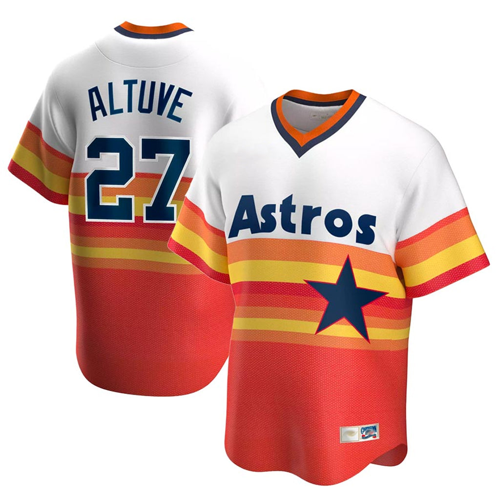 H.Astros #27 Jose Altuve Player Rainbow Cooperstown Collection T-shirt Hdoa Stitched Jerseys