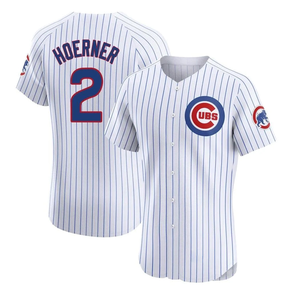 C.Cubs #2 Nico Hoerner Player White Limited Elite Home Game Hdoa Stitched Jerseys