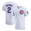 C.Cubs #2 Nico Hoerner Player White Limited Elite Home Game Hdoa Stitched Jerseys