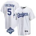 LA.Dodgers #5 Freddie Freeman Player White World Series Meet Game Home Hdoa Stitched Jerseys