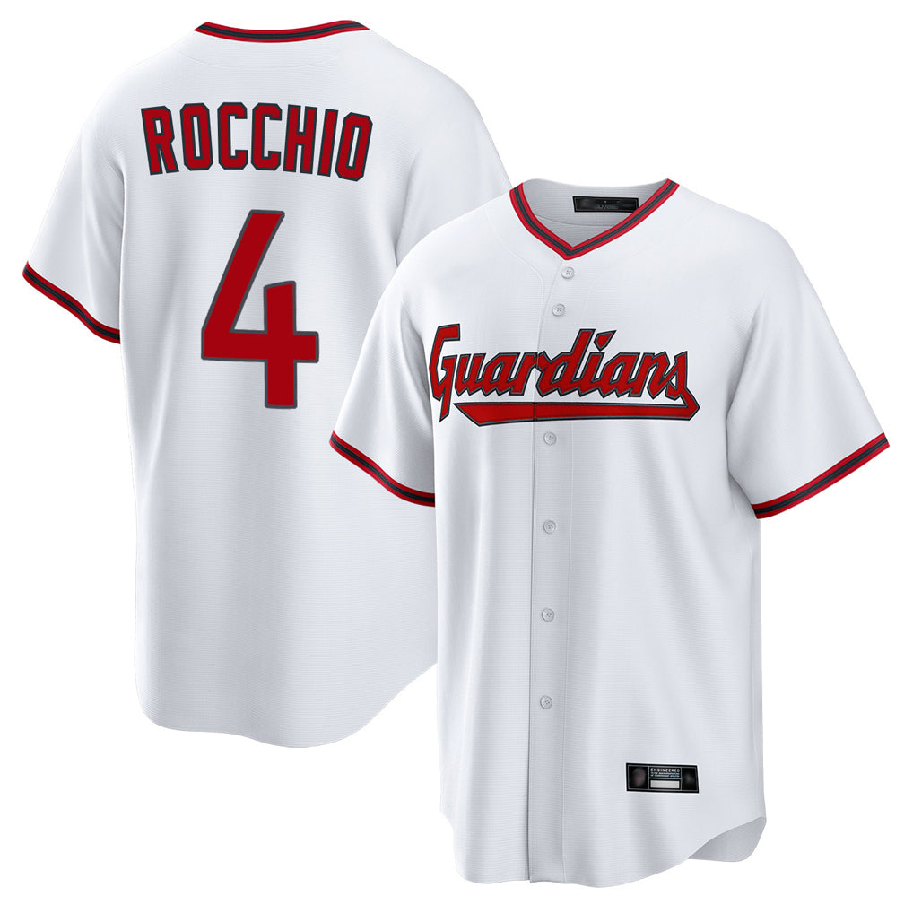 C.Guardians #4 Brayan Rocchio Player White Game Home Hdoa Stitched Jerseys