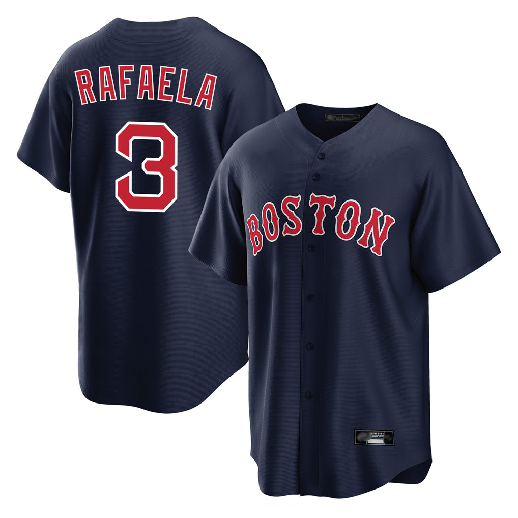 B.Red Sox #3 Ceddanne Rafaela Player Navy Home Game Hdoa Stitched Jerseys