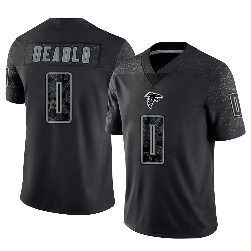 A.Falcons #0 Divine Deablo Player Black RFLCTV Limited Game Hdoa Stitched Jerseys