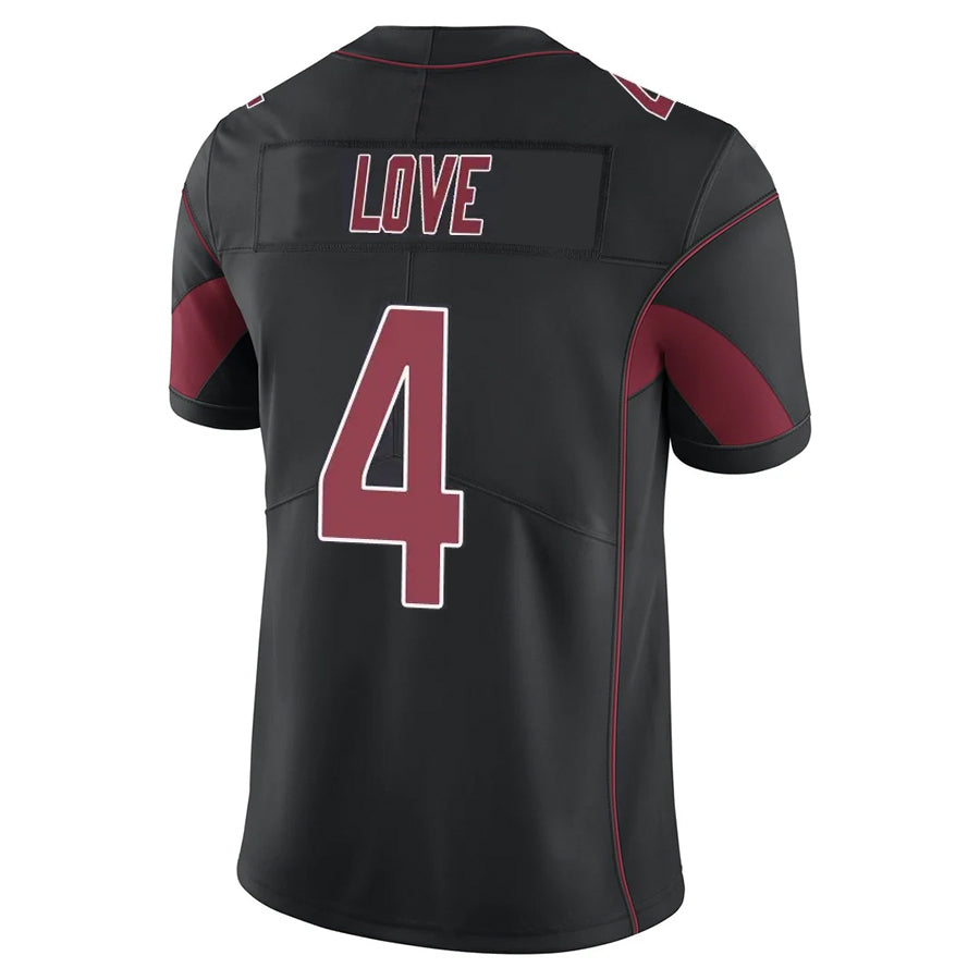 A.Cardinals #4 Jeremiyah Love Player Black Limited Elite Home Game Hdoa Stitched Jerseys