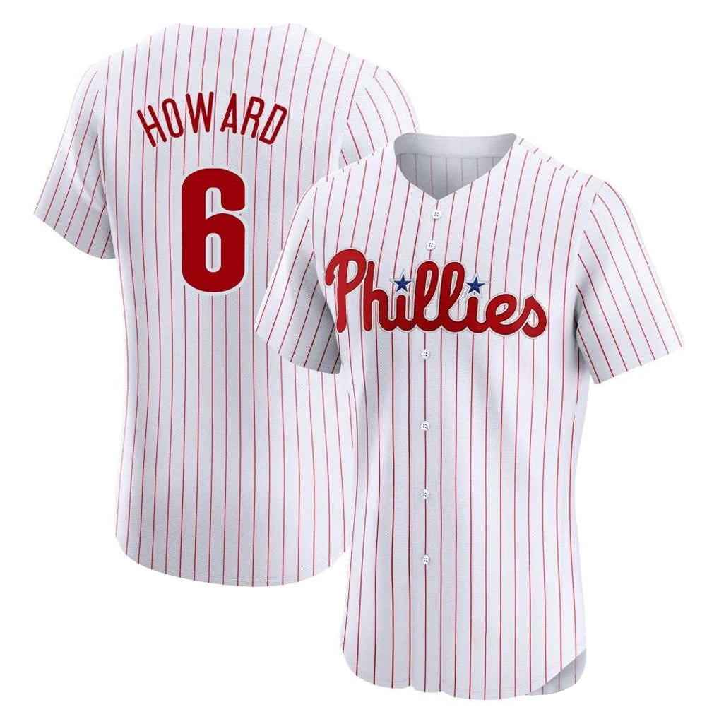 P.Phillies #6 Ryan Howard Player White Home Limited Elite Hdoa Stitched Jerseys
