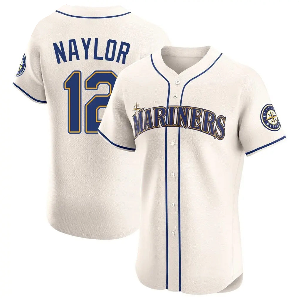 S.Mariners #12 Josh Naylor Player Cream Home Limited Elite Hdoa Stitched Jerseys