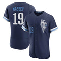 KC.Royals #19 Michael Massey Player Navy City Connect Limited Elite Home Hdoa Stitched Jerseys