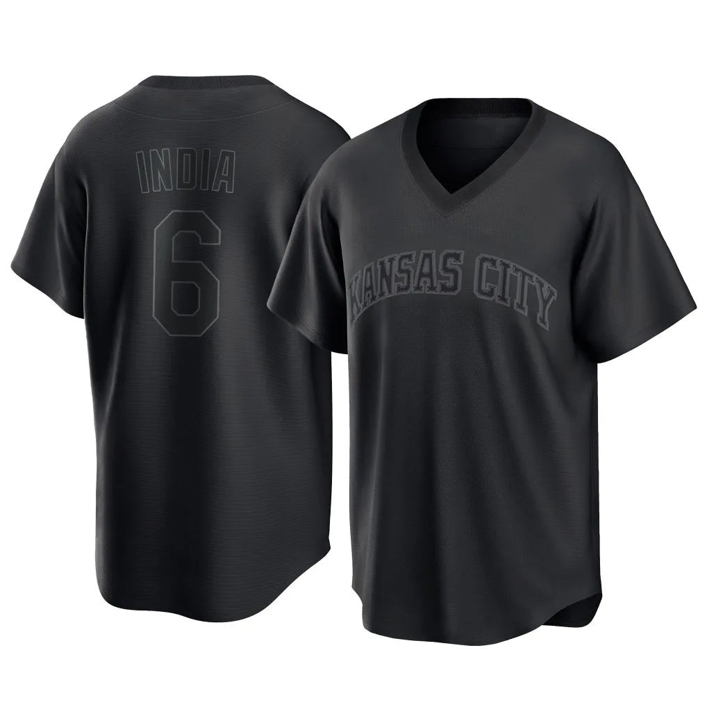 KC.Royals #6 Jonathan India Player Black Fashion Game Hdoa Stitched Jerseys