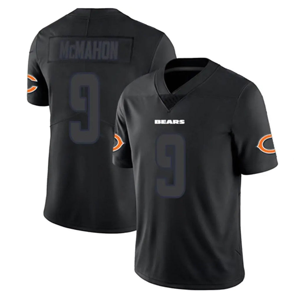 C.Bears #9 Jim McMahon Player Black Impact Limited Game Hdoa Stitched Jerseys