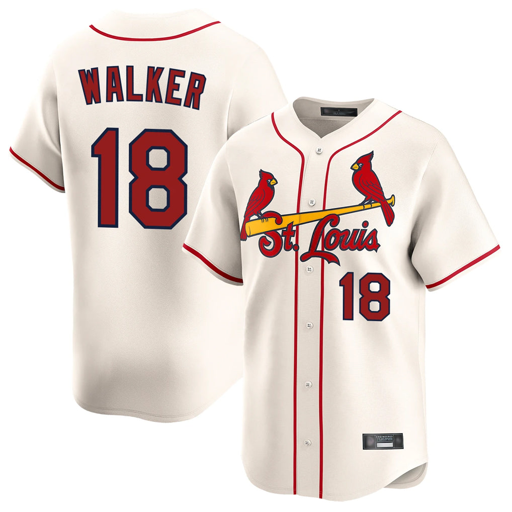 St. Louis Cardinals #18 Jordan Walker Player Cream Home Limited Hdoa Stitched Jerseys