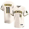 M.Brewers #11 Jackson Chourio Player Cream Home Limited Game Hdoa Stitched Jerseys