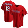 P.Phillies #12 Kyle Schwarber Player Red Home Game Hdoa Stitched Jerseys