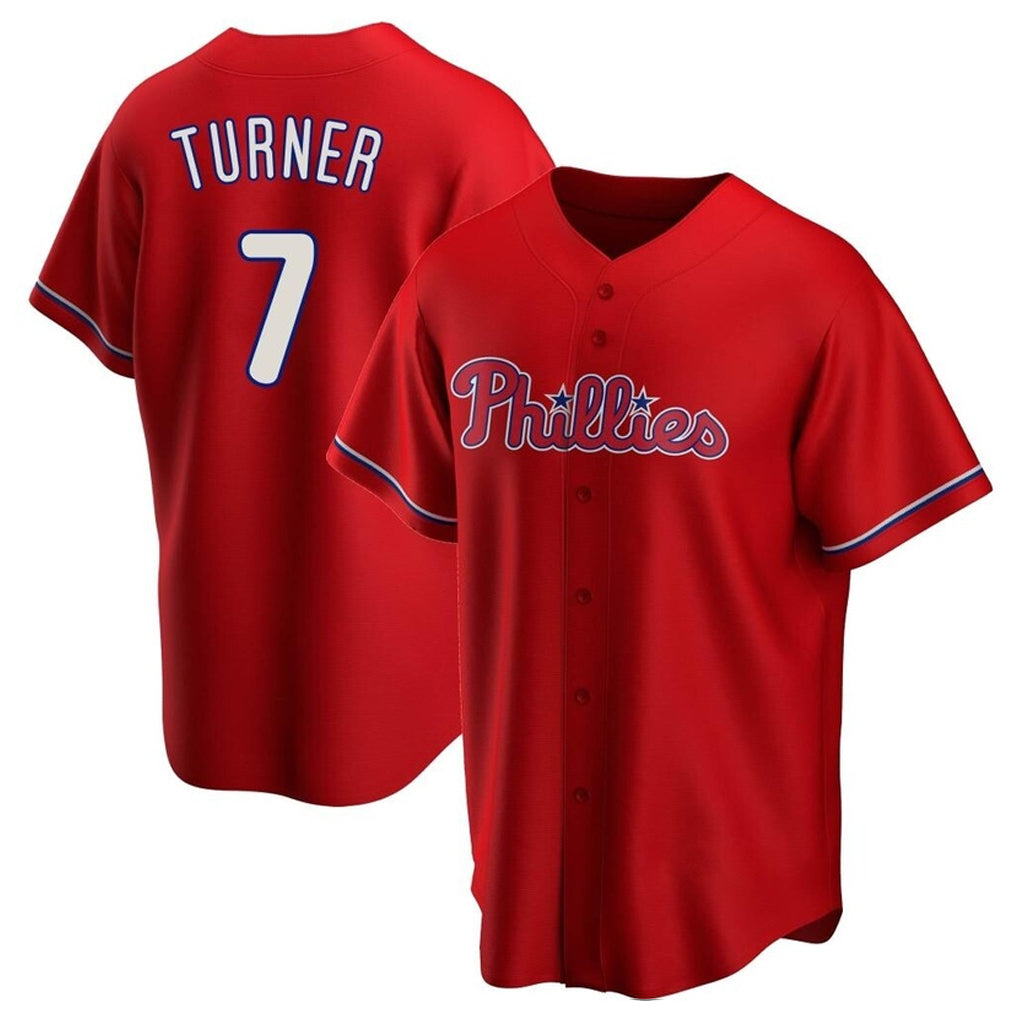 P.Phillies #7 Trea Turner Player Red Home Game Hdoa Stitched Jerseys