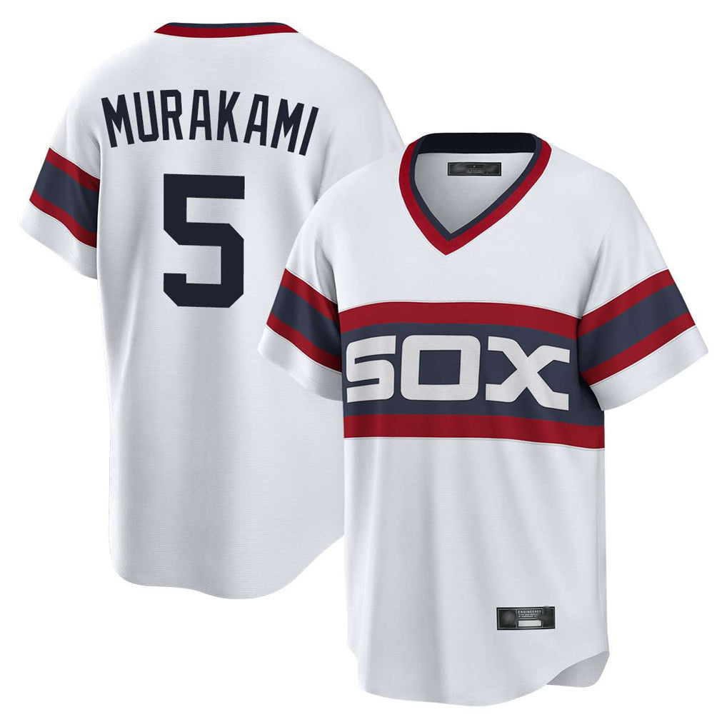 C.White Sox #5 Munetaka Murakami Player White T-shirt Home Game Hdoa Stitched Jerseys