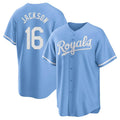 KC.Royals #16 Bo Jackson Player Light Blue Home Game Hdoa Stitched Jerseys