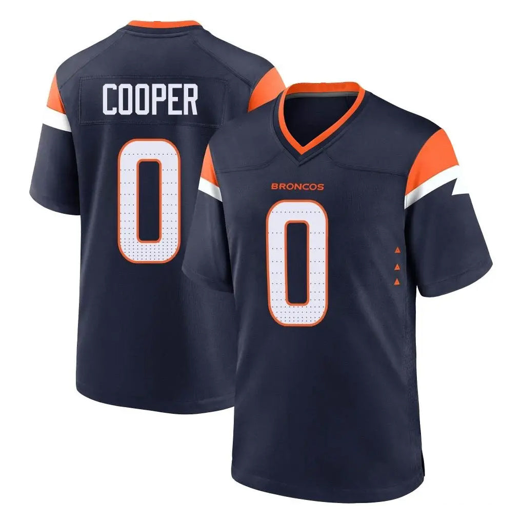 D.Broncos #0 Jonathon Cooper Player Navy Home Game Hdoa Stitched Jerseys