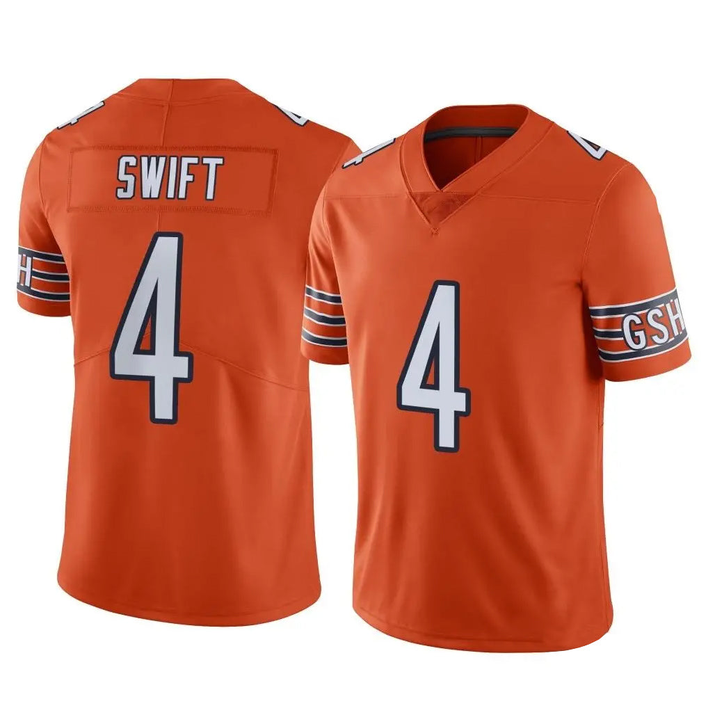 C.Bears #4 D'Andre Swift Player Orange Alternate Vapor Limited Home Game Hdoa Stitched Jerseys