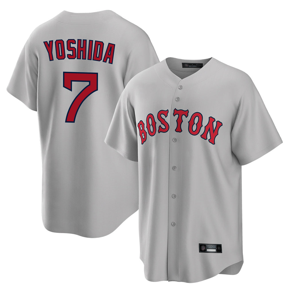 B.Red Sox #7 Masataka Yoshida Player Gray Road Home Game Hdoa Stitched Jerseys