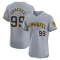 M.Brewers #99 Gary Sanchez Player Gray Home Limited Elite Hdoa Stitched Jerseys