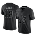 D.Cowboys #88 CeeDee Lamb Player Black Limited Reflective Home Game Hdoa Stitched Jerseys
