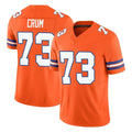 D.Broncos #73 Frank Crum Player Orange Limited Alternate Vapor F.U.S.E. Throwback Game Hdoa Stitched Jerseys