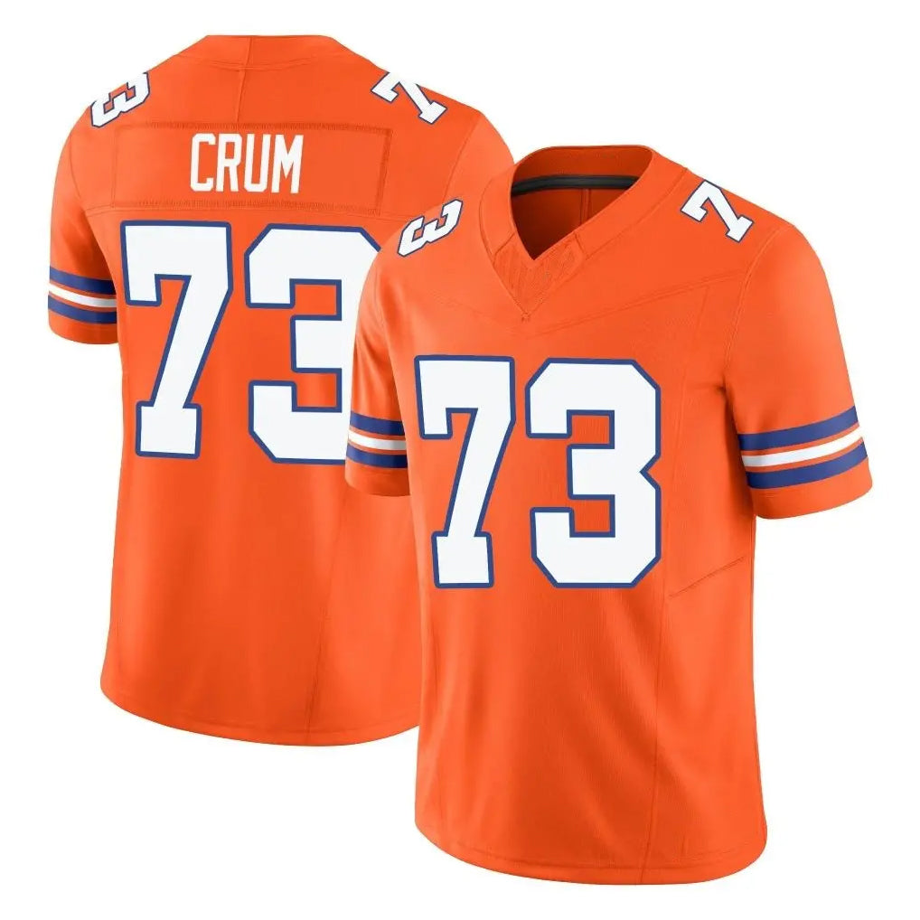 D.Broncos #73 Frank Crum Player Orange Limited Alternate Vapor F.U.S.E. Throwback Game Hdoa Stitched Jerseys