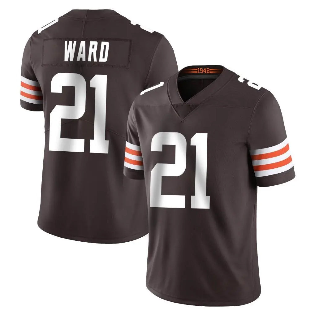 C.Browns #21 Denzel Ward Player Brown Color Vapor Untouchable Limited Home Game Hdoa Stitched Jerseys