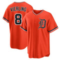 D.Tigers #8 Matt Vierling Player Orange Home Game Hdoa Stitched Jerseys