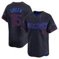 T.Blue Jays #15 Chad Green Player Black&Blue City Connect Limited Hdoa Stitched Jerseys