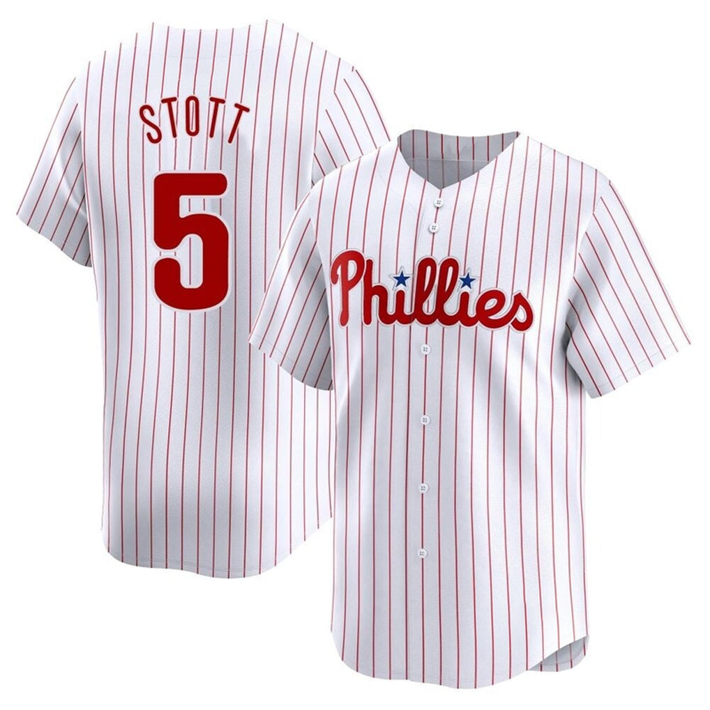 P.Phillies #5 Bryson Stott Player White Home Limited Hdoa Stitched Jerseys