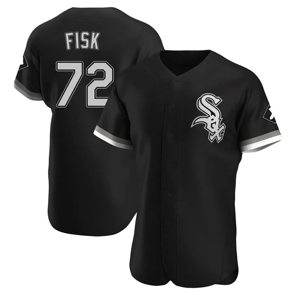 C.White Sox #72 Carlton Fisk Player Black Limited Elite Home Hdoa Stitched Jerseys