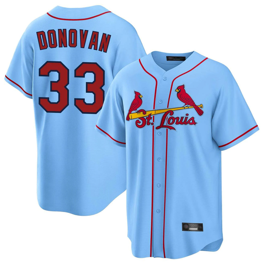 St. Louis Cardinals #33 Brendan Donovan Player Light Blue Home Game Hdoa Stitched Jerseys