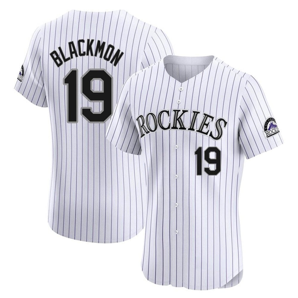 C.Rockies #19 Charlie Blackmon Player White Limited Elite Home Hdoa Stitched Jerseys