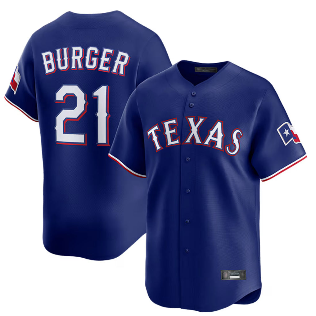 T.Rangers #21 Jake Burger Player Royal Home Limited Hdoa Stitched Jerseys