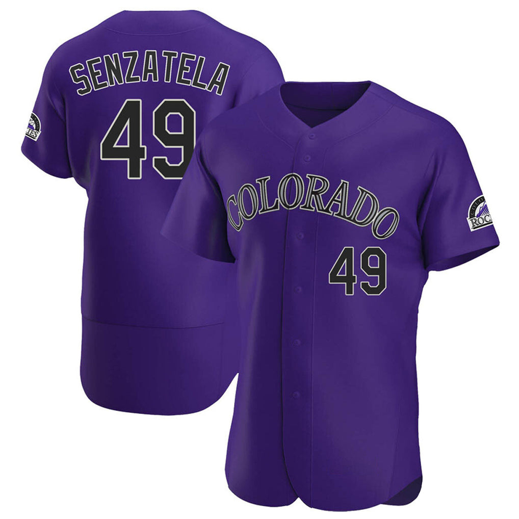 C.Rockies #49 Antonio Senzatela Player Purple Limited Elite Home Hdoa Stitched Jerseys
